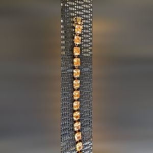 Crystal vermeil topaz bracelet in .925 silver 7.5 inch long